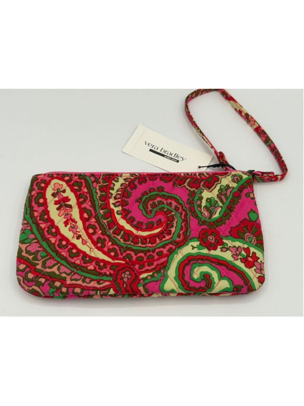 Vera Bradley Capri Pink Essential Zip Wristlet Clutch Wallet